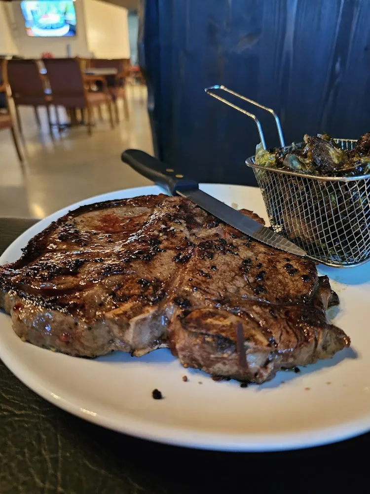 Fantastic 18oz T-Bone Steak with Fried Brussel Sprouts